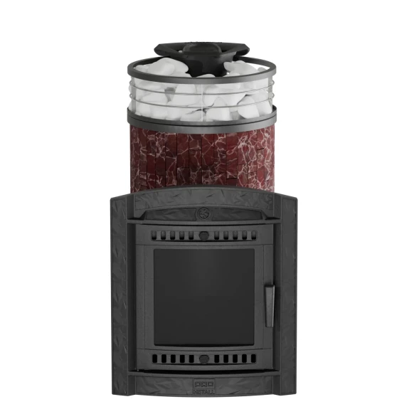 Печь банная «Атмосфера L» Россо Леванто ламель+сетка с тоннелем
